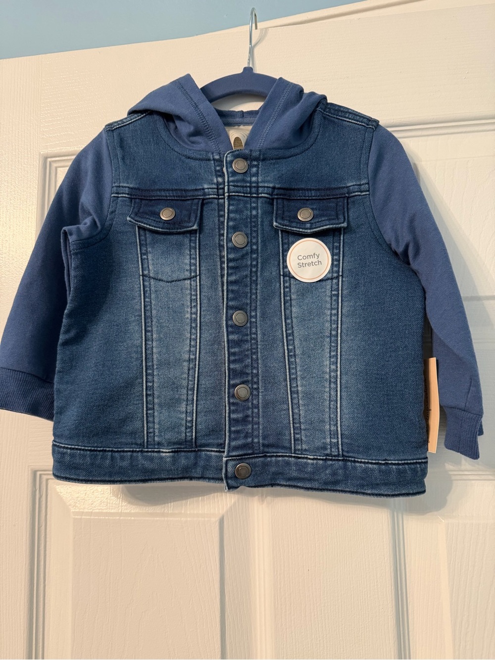 First Impressions Blue Hooded Denim Jacket for Kids